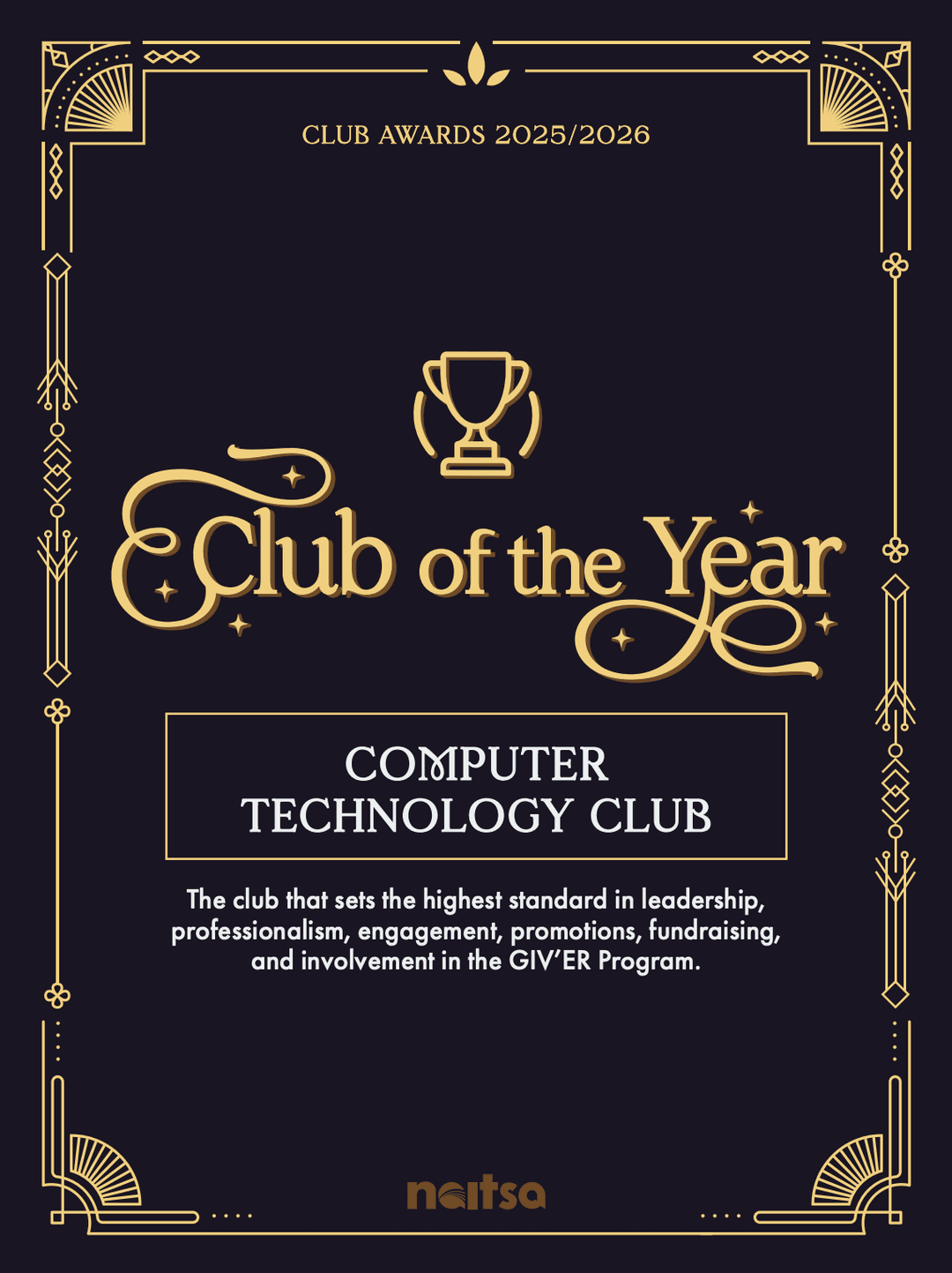 Computer Technology Club award for Club of the Year